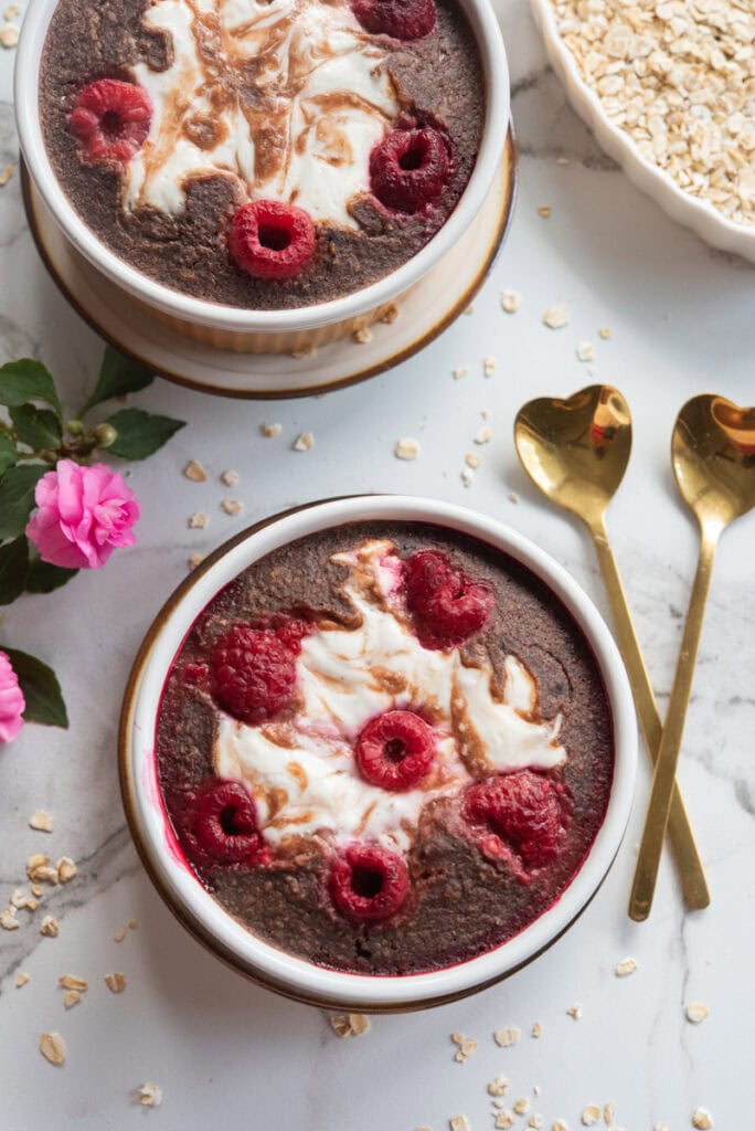 Cheesecake pečené kaše s malinami